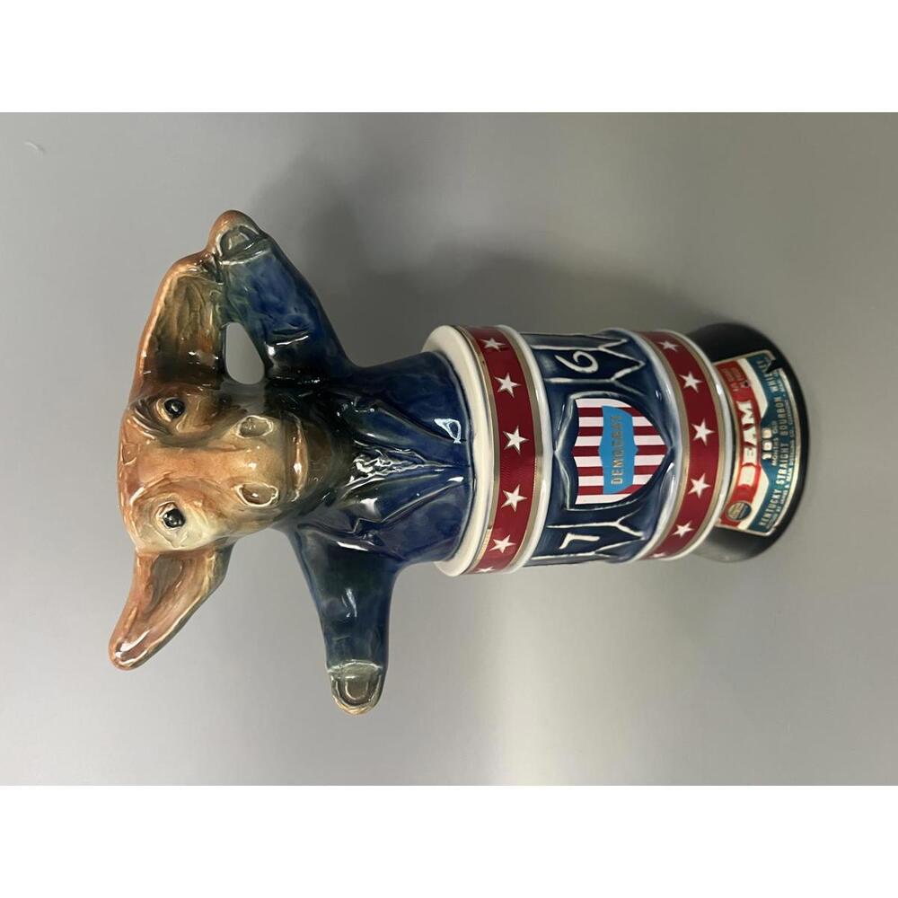 1976 Jim Beam Liquor Democrat Donkey Political Decanter Bottle Collectible.